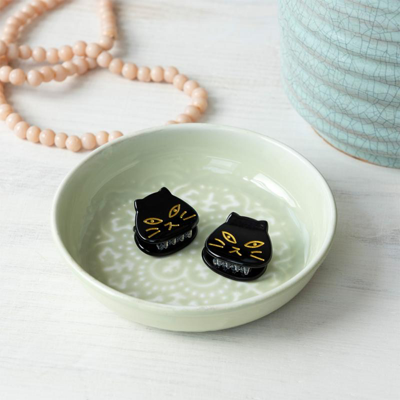Mini Hair Claw Clips (set of 2) - Black Cats
