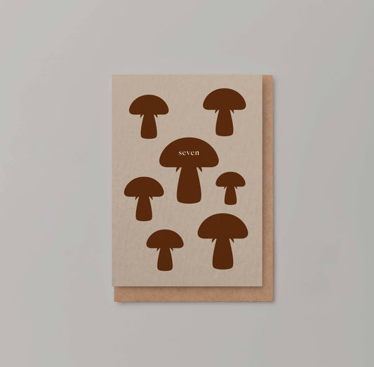 'SEVEN' NATURE BIRTHDAY CARD: NAKED SINGLES