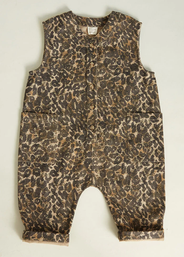 Wren Sleeveless Leopard Overall