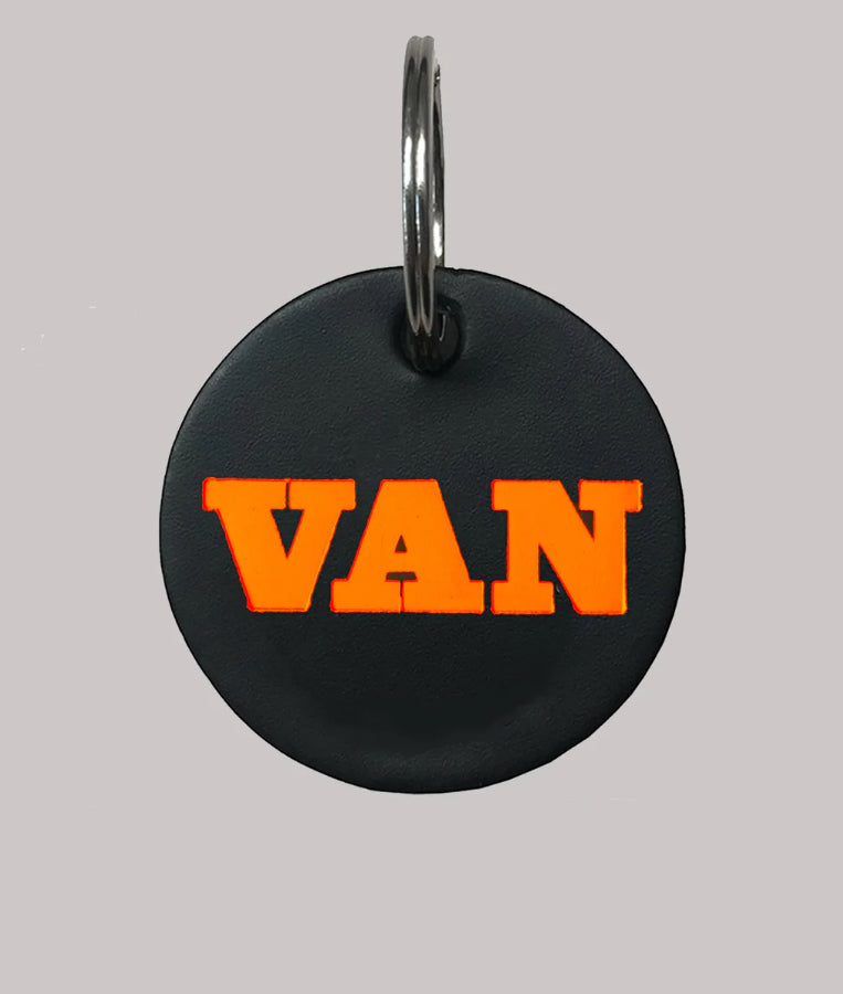 Van Leather Key Ring - Black