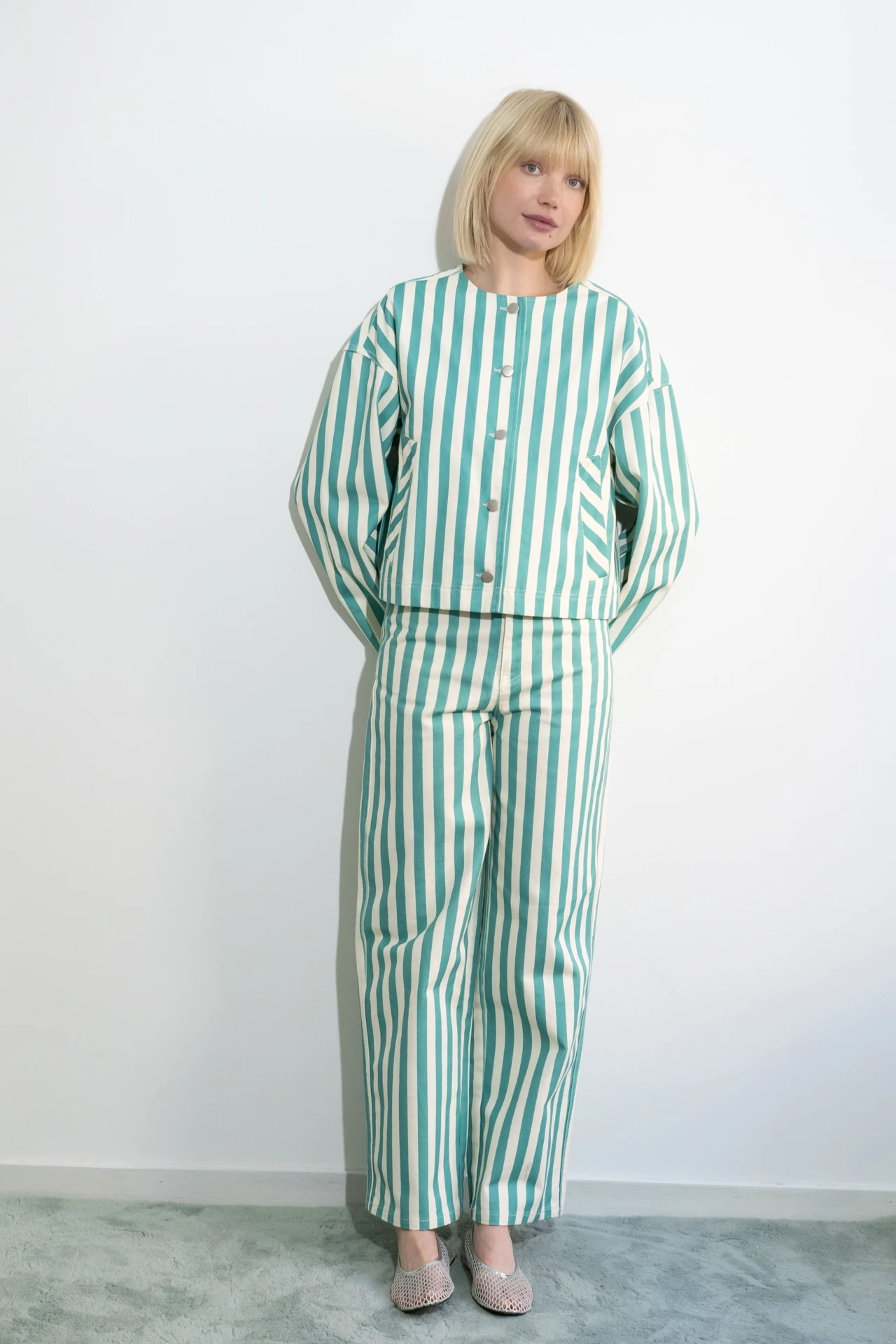 Stripe Berta Long Jeans