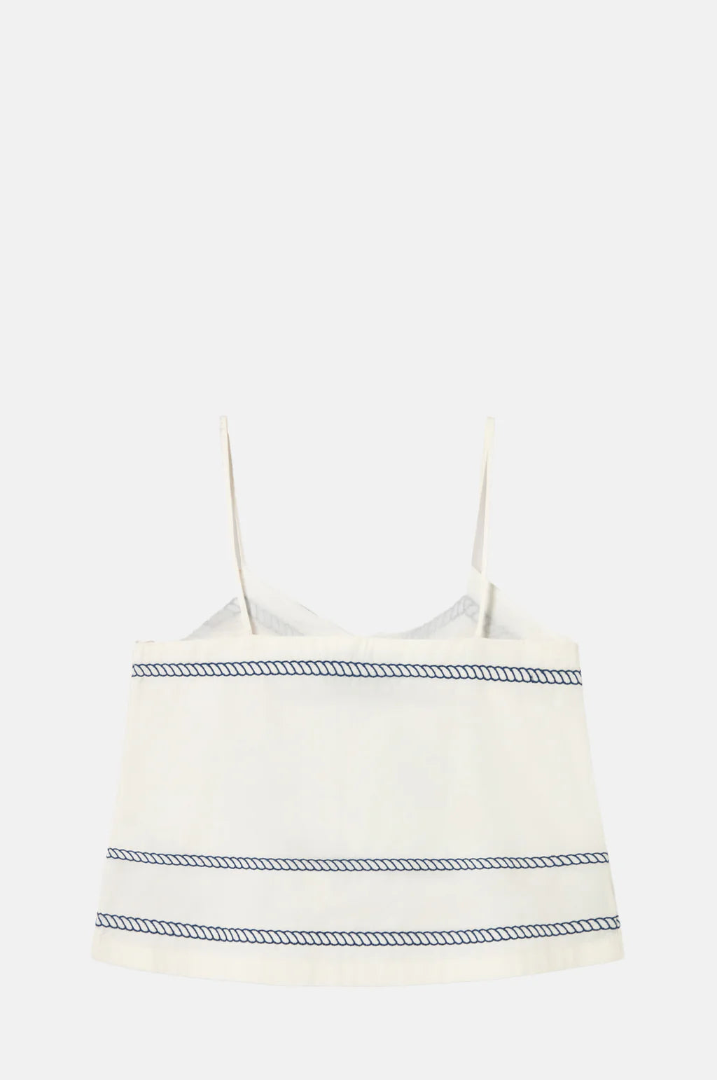 Embroidered Off White Top