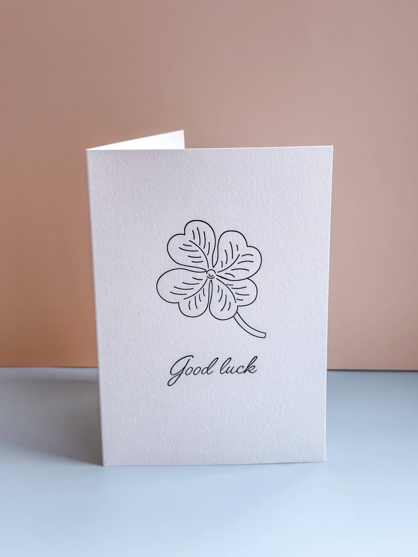 Good luck letterpress congratulations card
