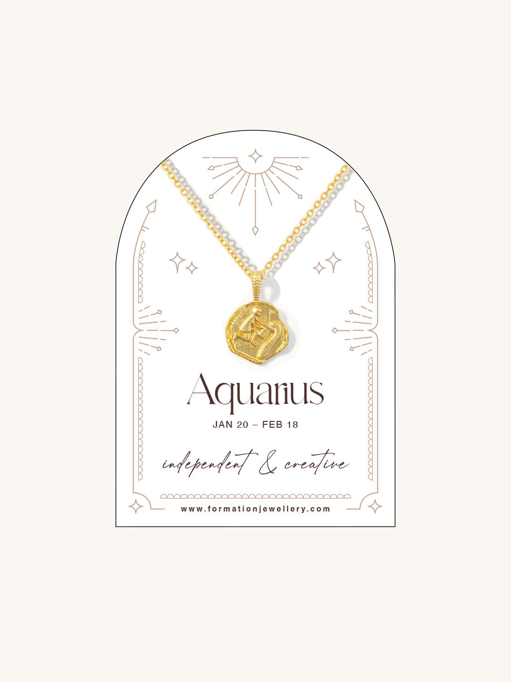 Aquarius Zodiac Necklace
