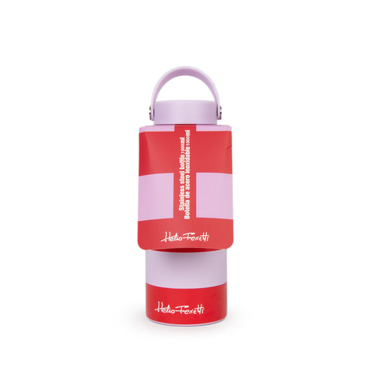 Red & Pink Water Bottle 1L