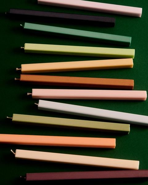 Square Candle - Lime Beige