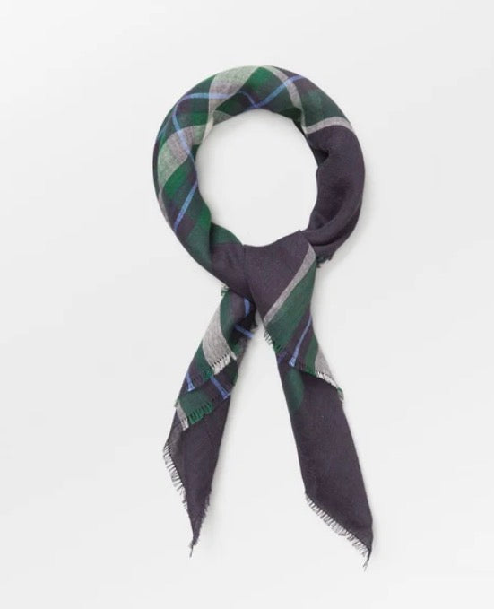Plaidia Cowea Scarf: Naval Academy Blue