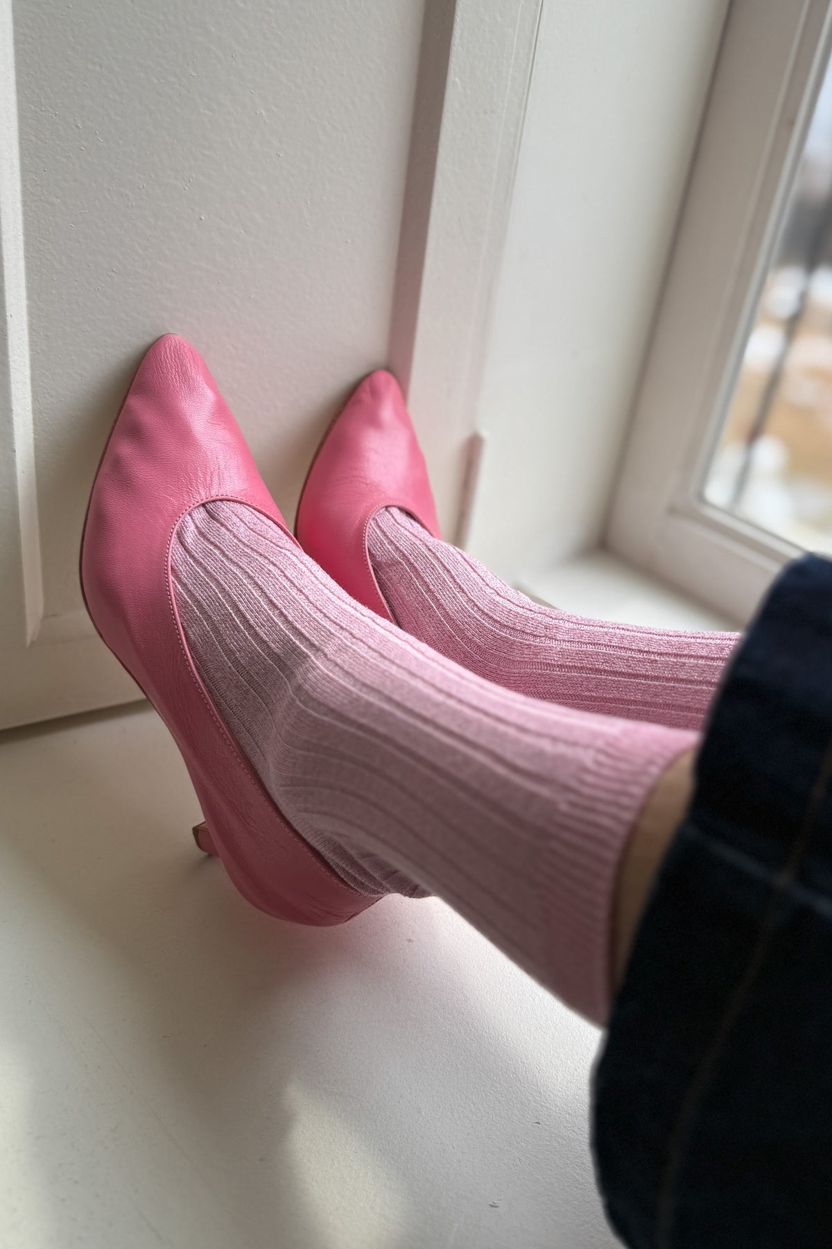 Her Socks - Glitter Sparkling Rose