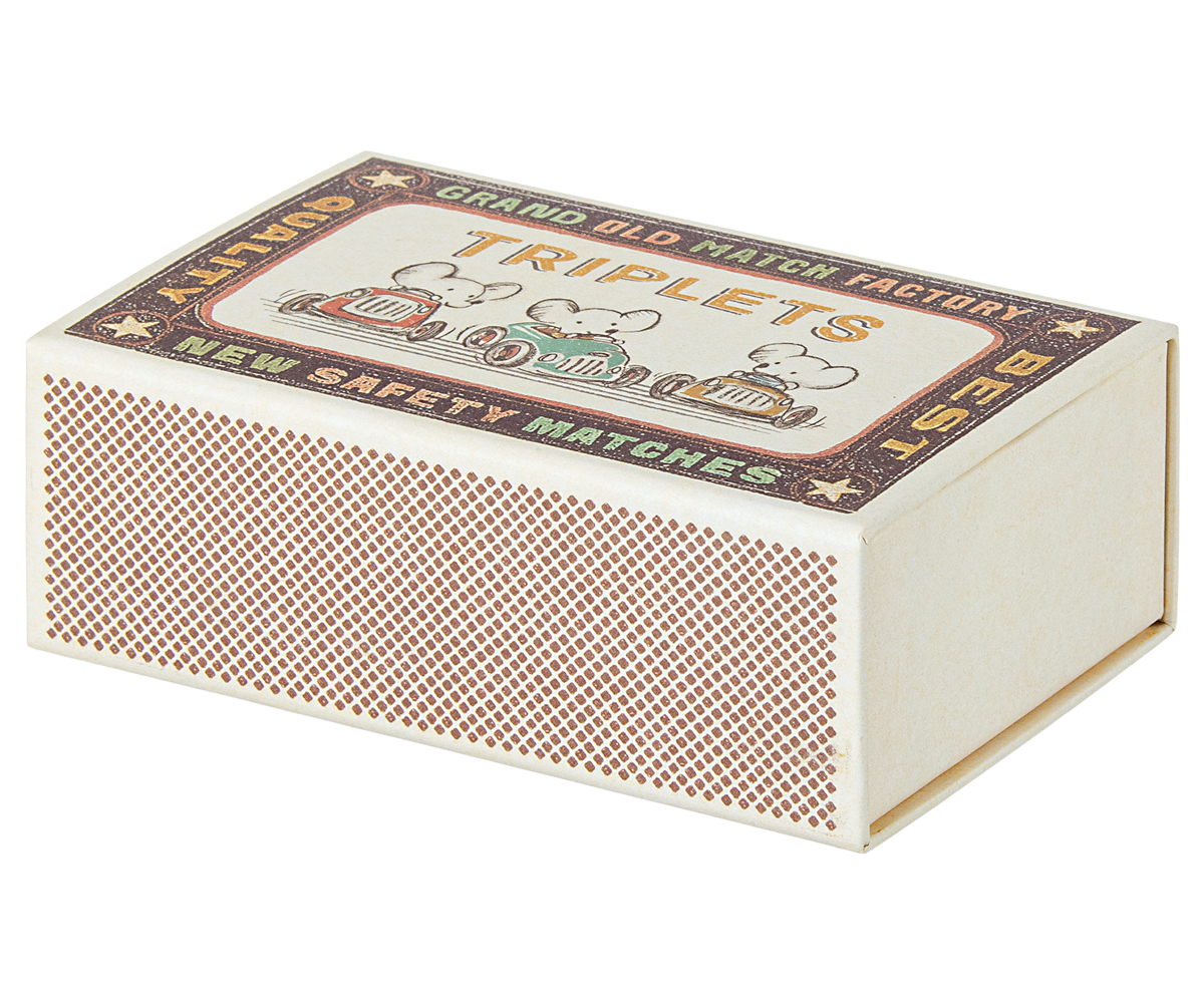 Triplet Baby Mice In Matchbox