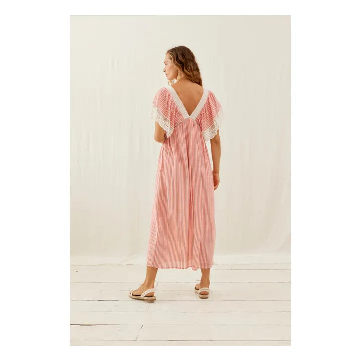 Ashila Dress - Strawberry Stripes