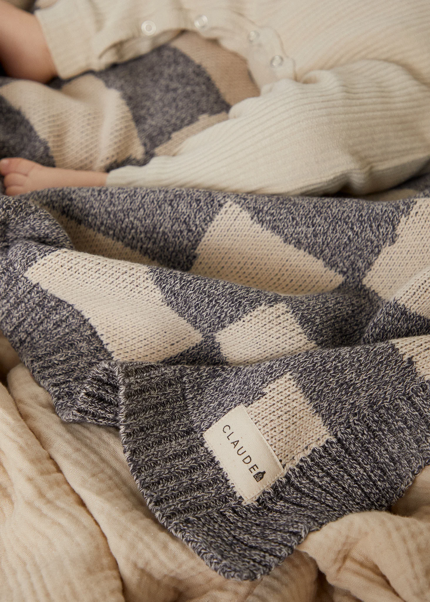 Phoenix Check Blanket - Midnight