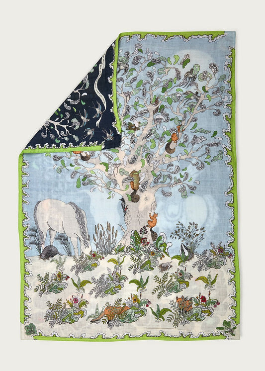 Enchanted Forest Reversible Baby Muslin - Large