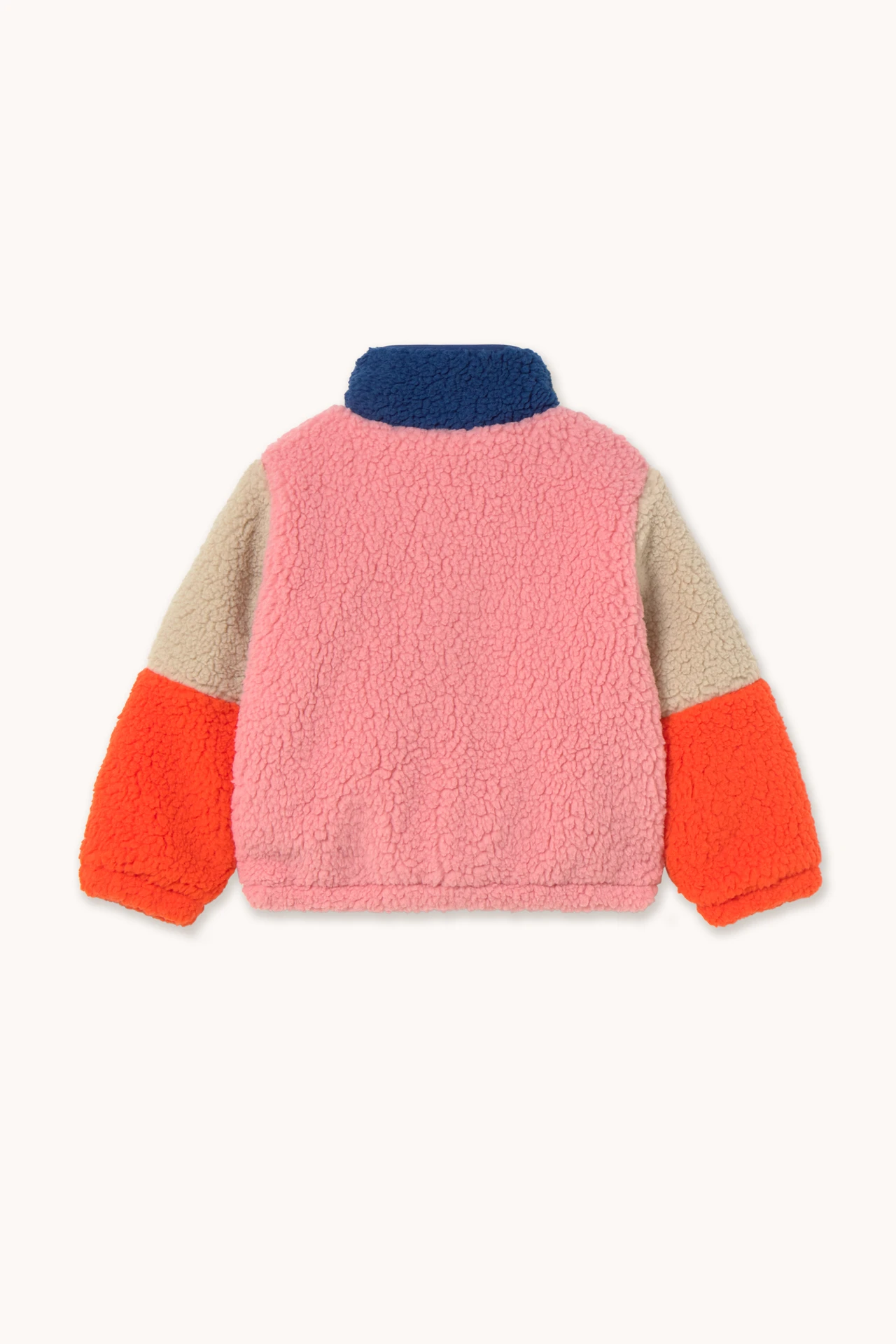 Colour Block Polar Sherpa Jacket - Dark Blue