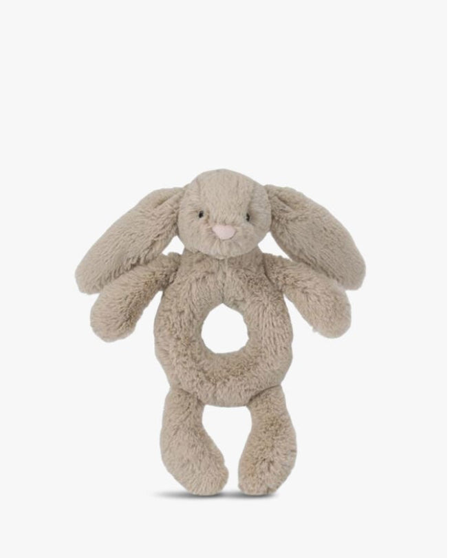 Bashful Beige Bunny Ring Rattle