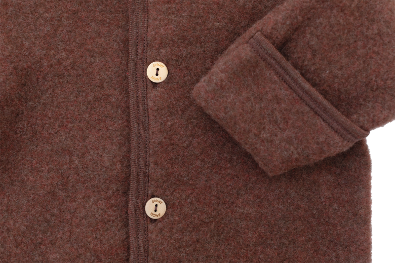 Hooded Baby Overall - Cinnamon Melange