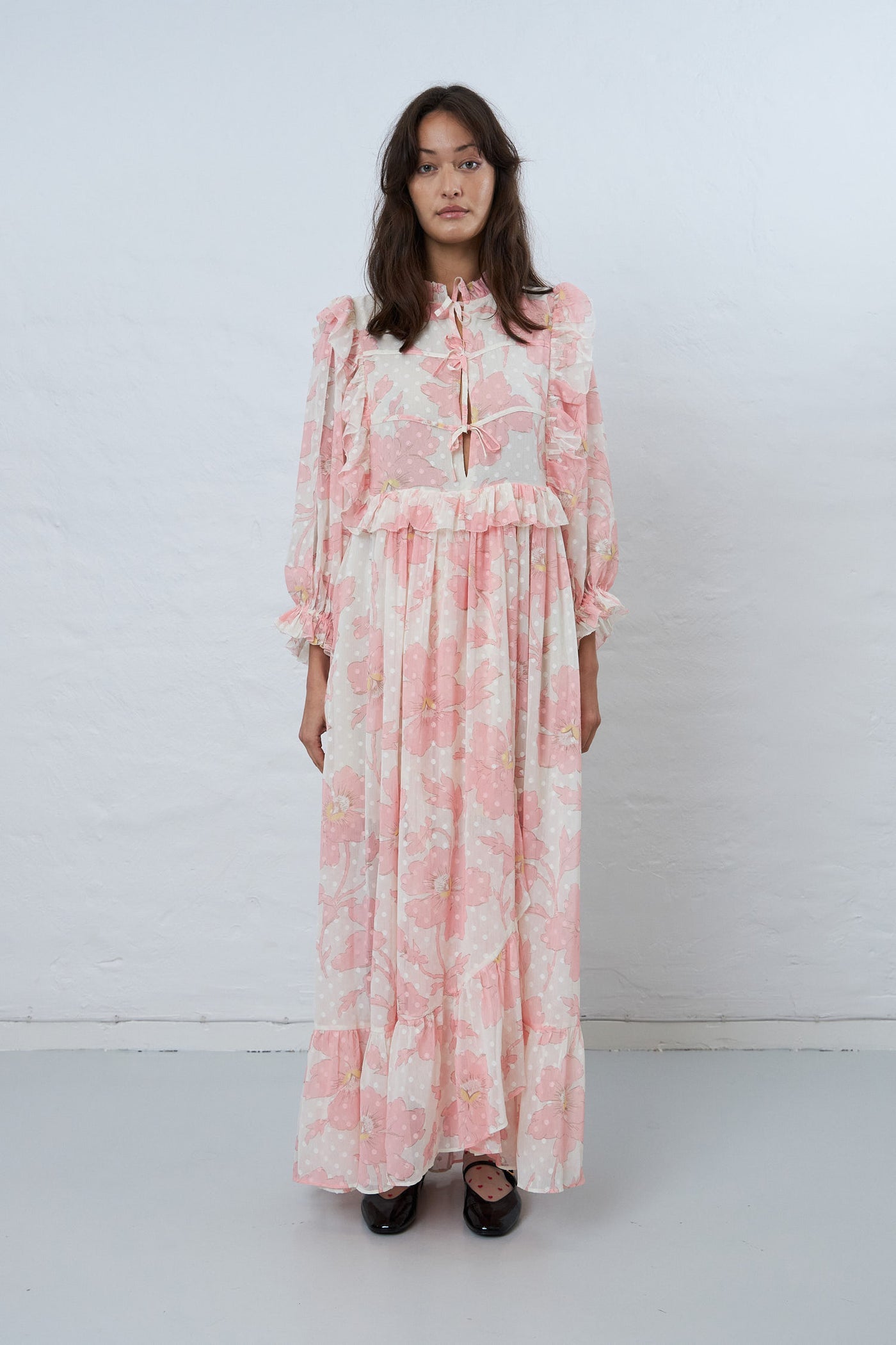 Maxi Chiffon Dress - Soft Pink