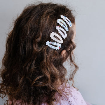 Scalloped Floral Mini Clips