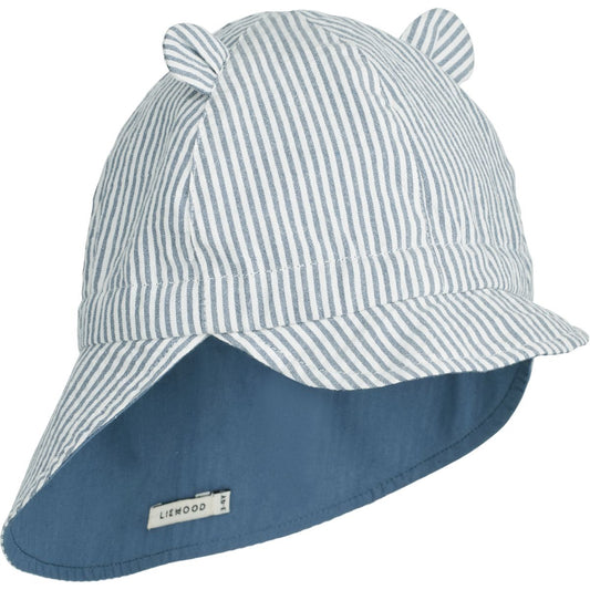 Gorm Reversible Sun Hat - Blue Wave / Creme de La Creme