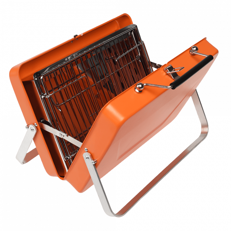 Portable suitcase BBQ - Burnt orange