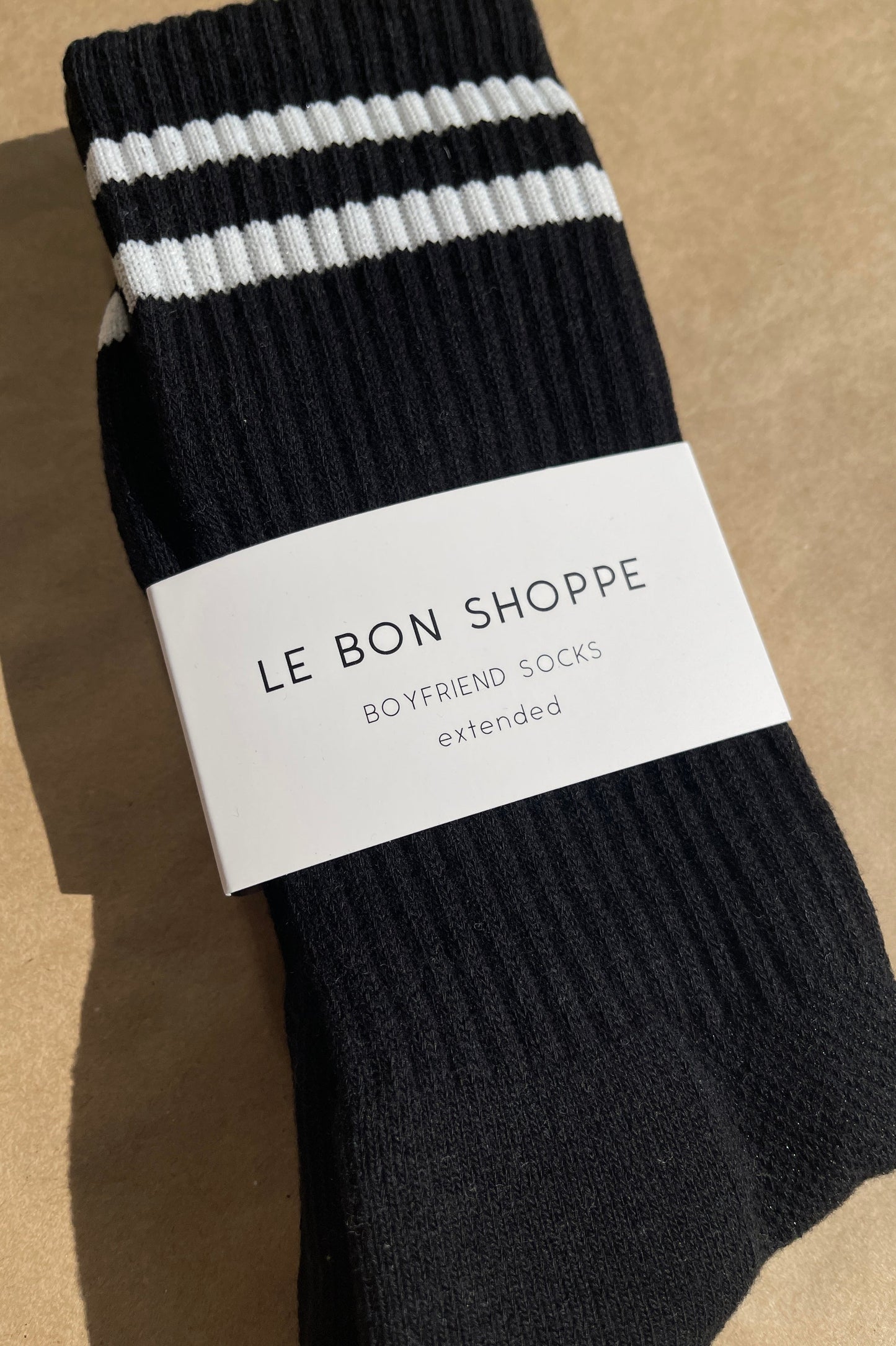 Extended Boyfriend Socks: Noir