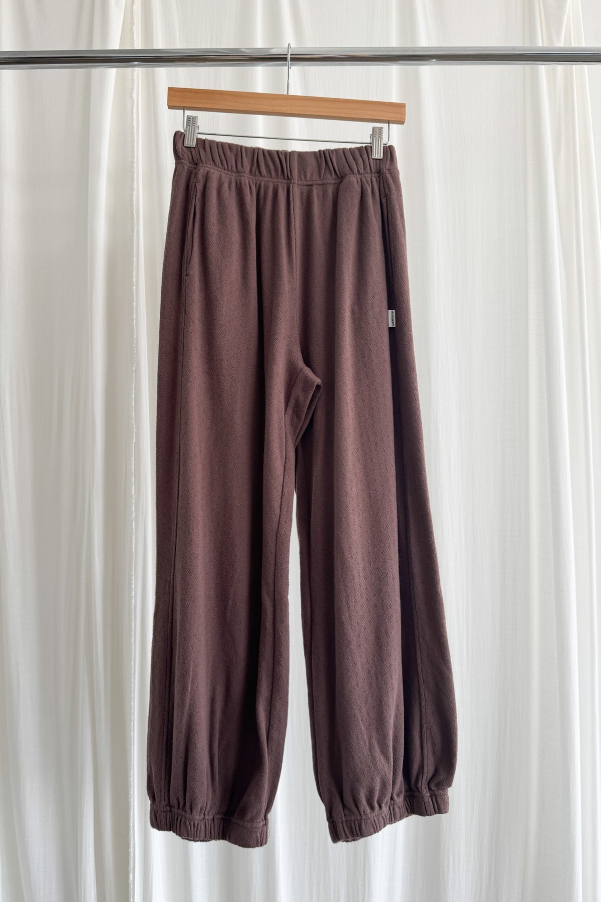 Pointelle Balloon Pants- Chocolate