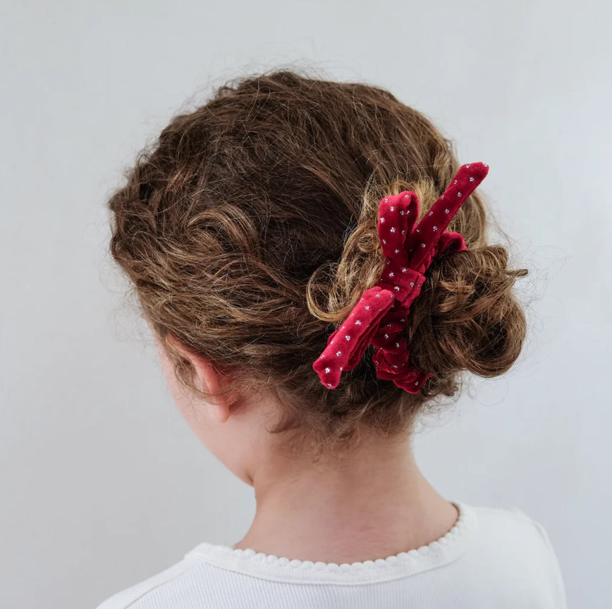 Christmas Velvet Bow Scrunchies