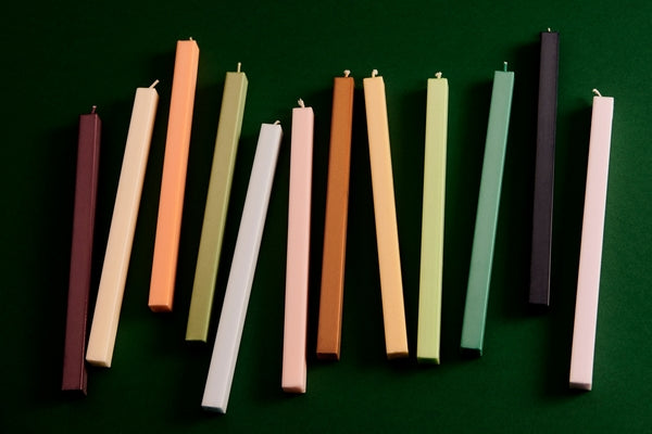 Square Candle - Lime Beige