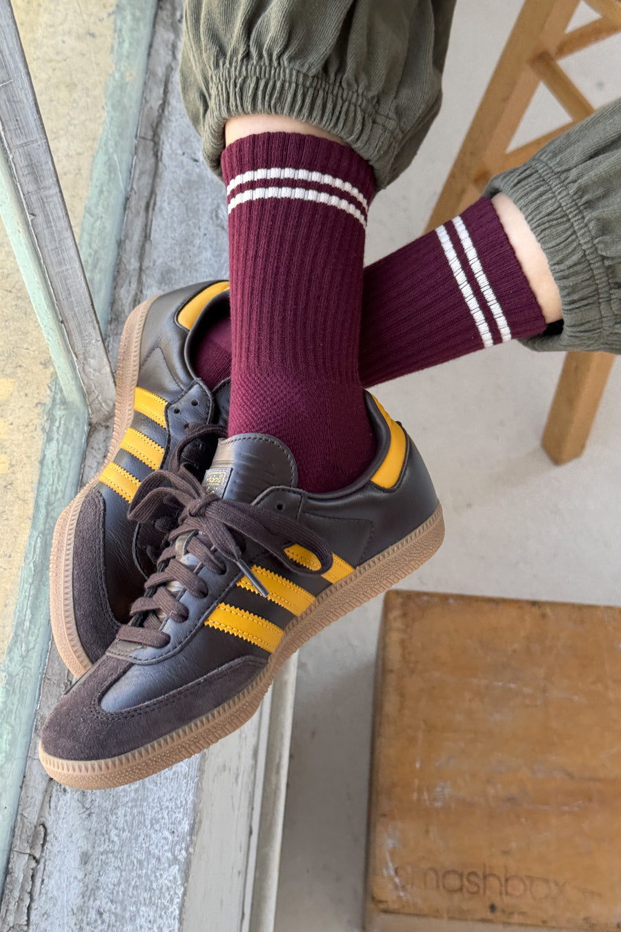 Boyfriend Sock - Maroon