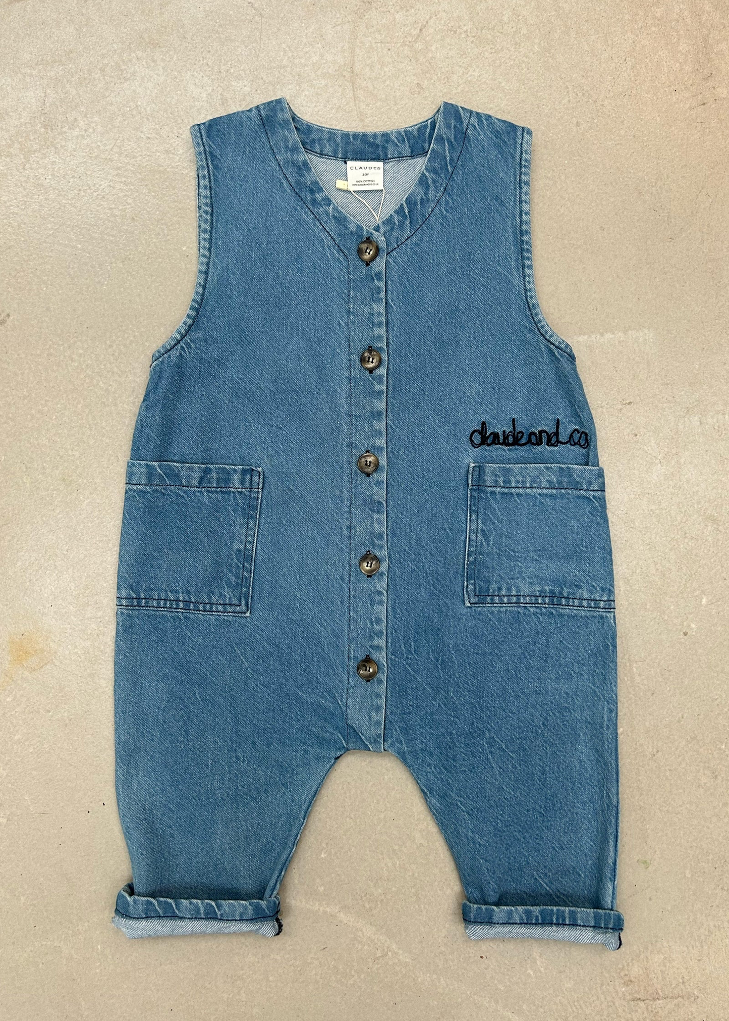 Wren Sleeveless Denim Overall