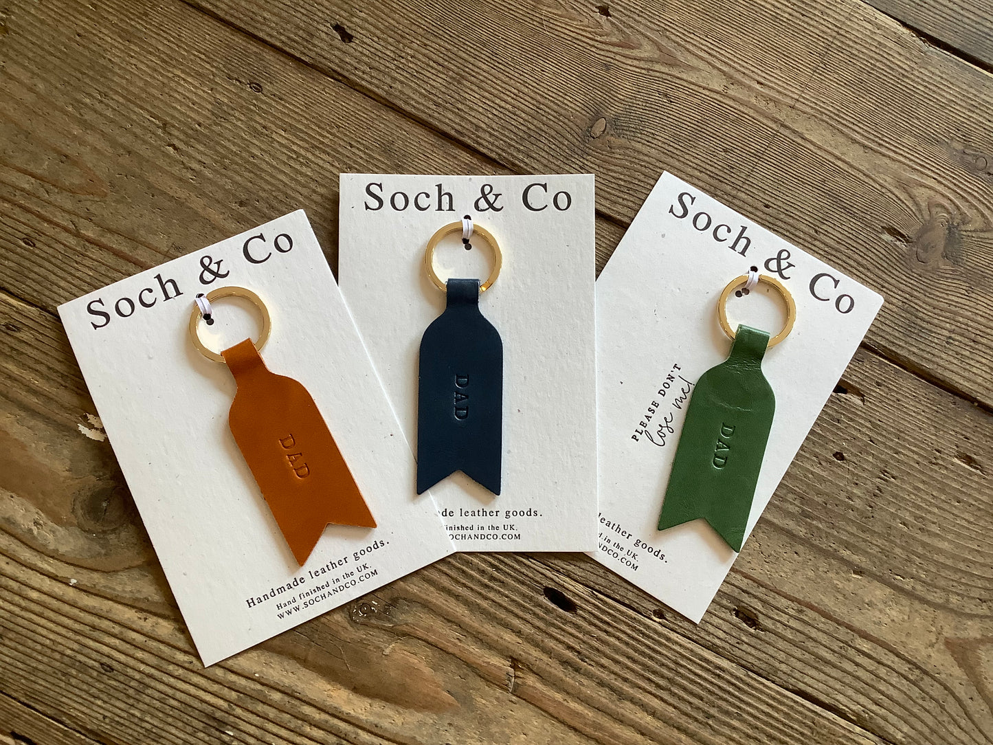 Dad Leather Leather Keyring