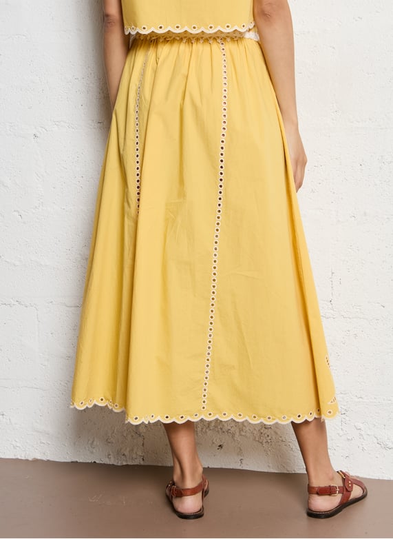 Jose Cotton Midi Skirt