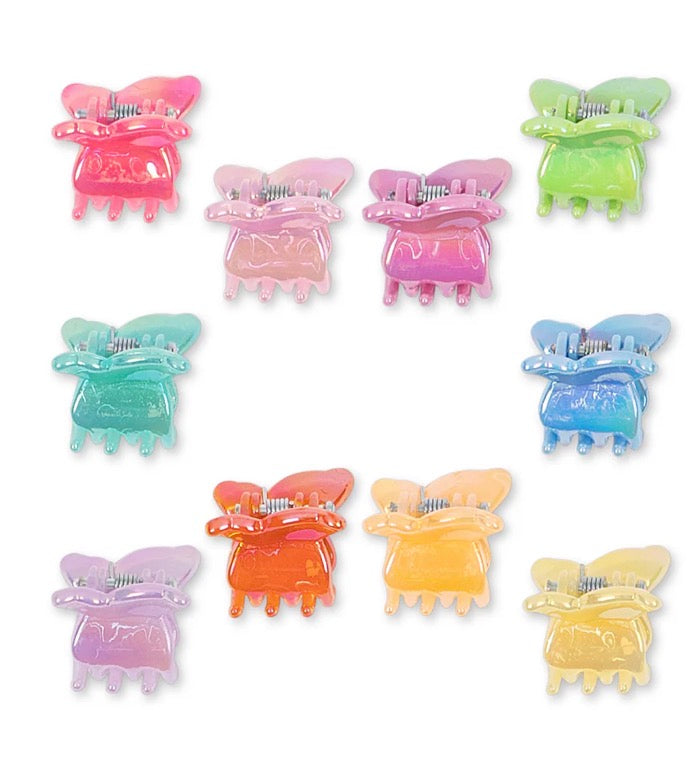 10 Pack Mini Butterfly Hair Clips