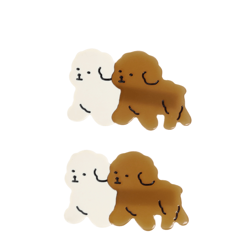 Hair clips (set of 2) - Puppies