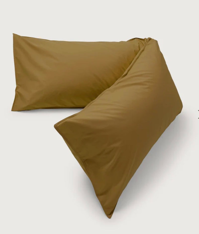 Pillow Case Khaki Gold 50cm x 140cm