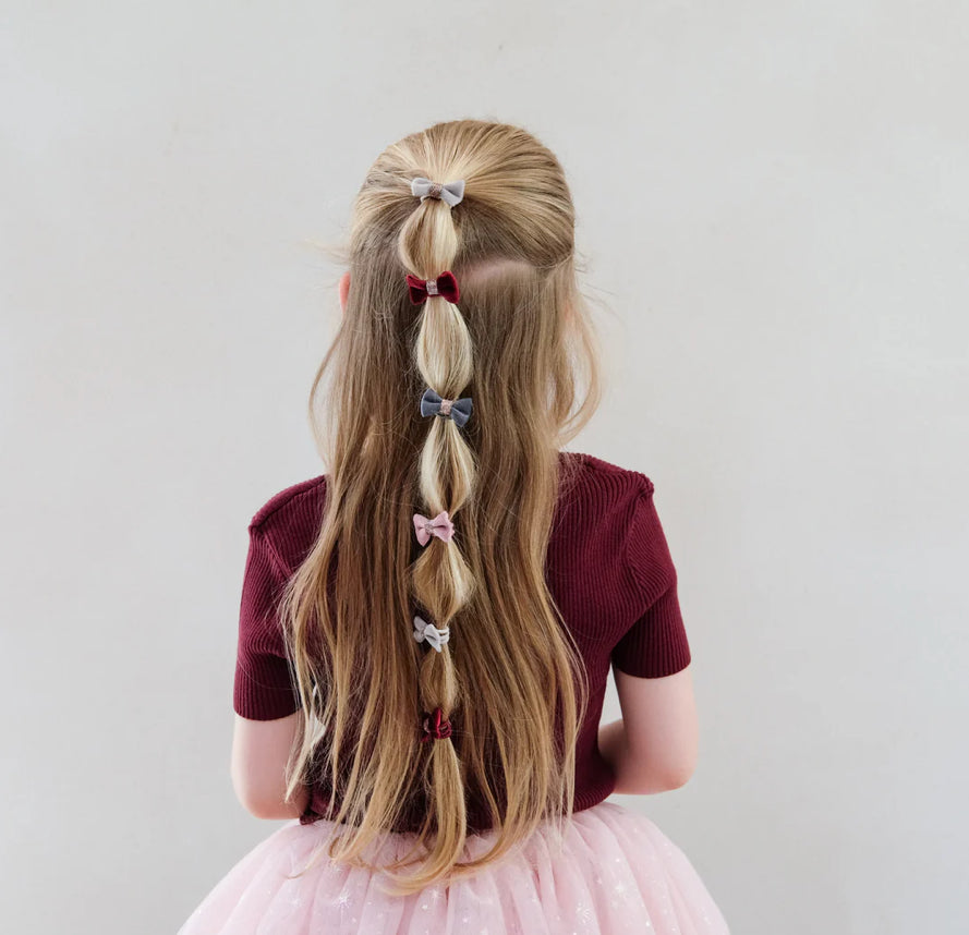 Christmas Mini Velvet Bow Ponies