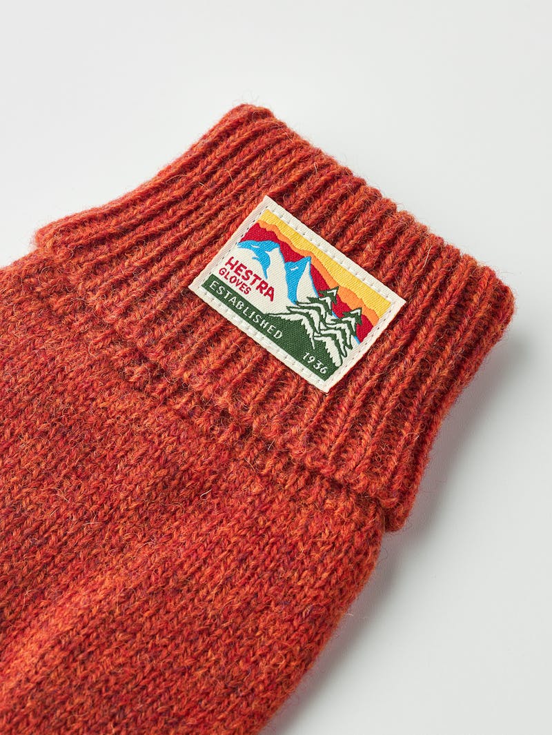 Raggawool Knitted Glove - Brick Red