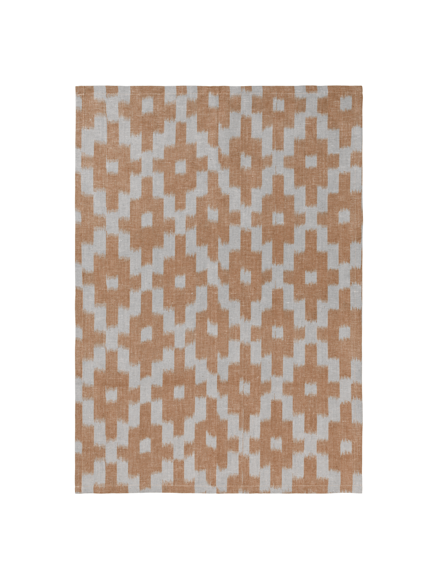 Ikat Tea Towel - Mist Blue / Terracotta