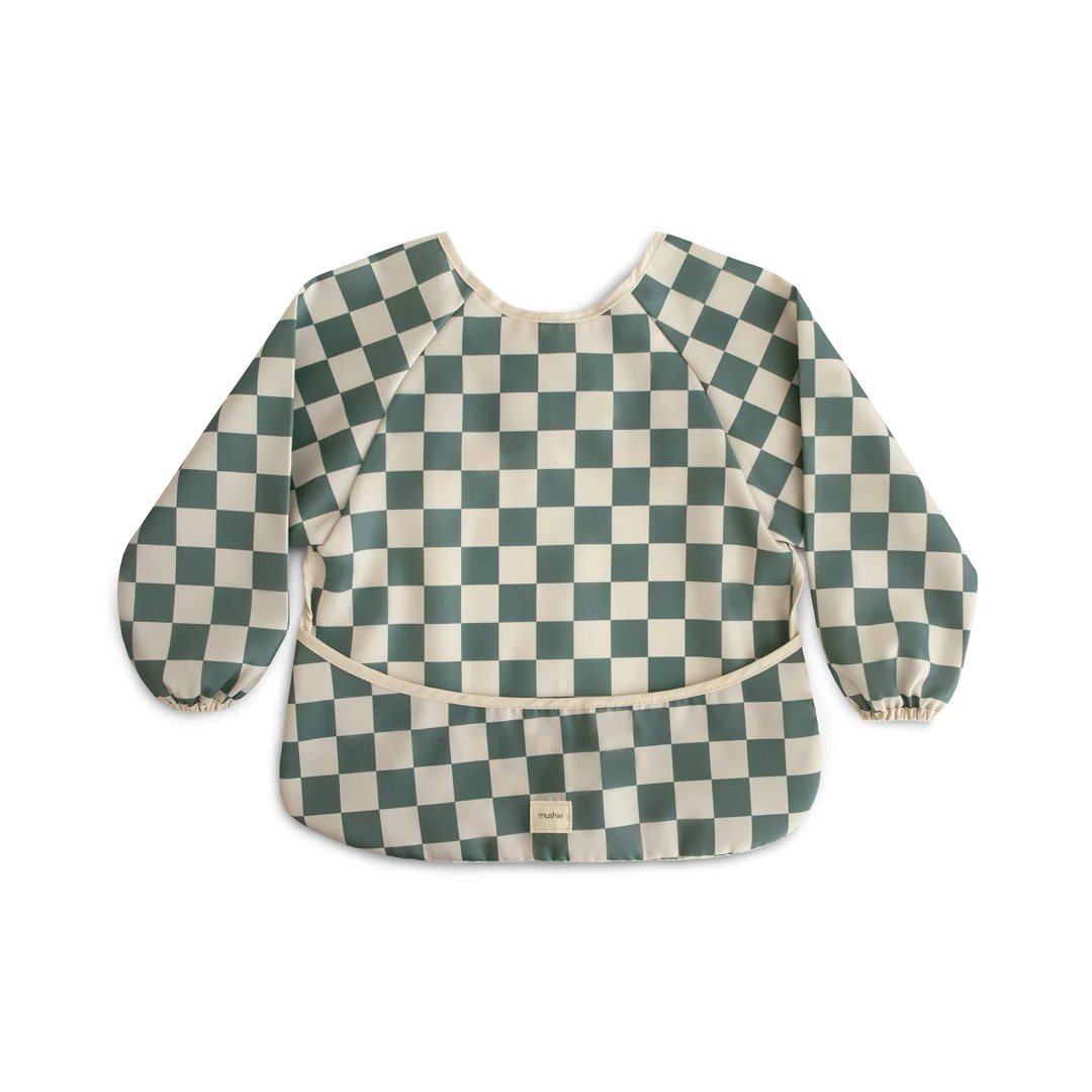 Long Sleeved Bib - Olive Check