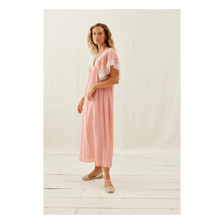 Ashila Dress - Strawberry Stripes
