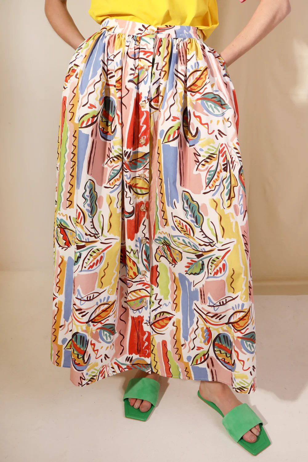 Isaac Skirt - Printed Paisley