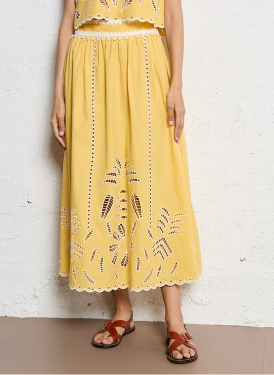 Jose Cotton Midi Skirt