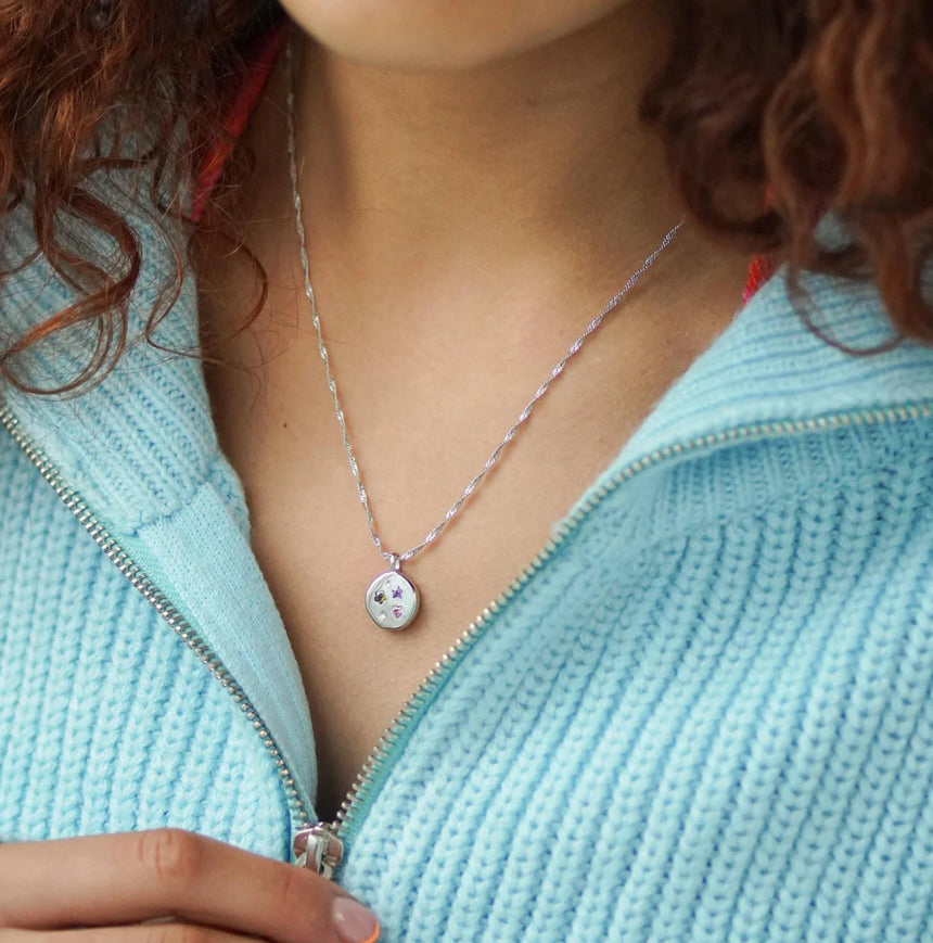 Dreams Disk Necklace - Silver