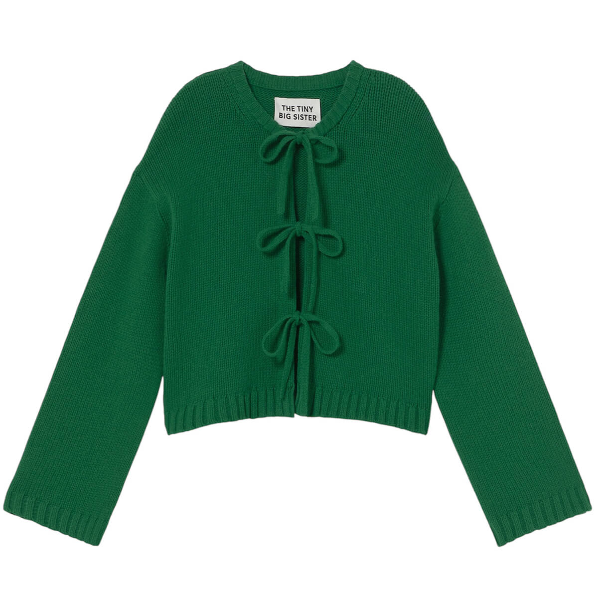 Tie Detail Cardigan Dark Green