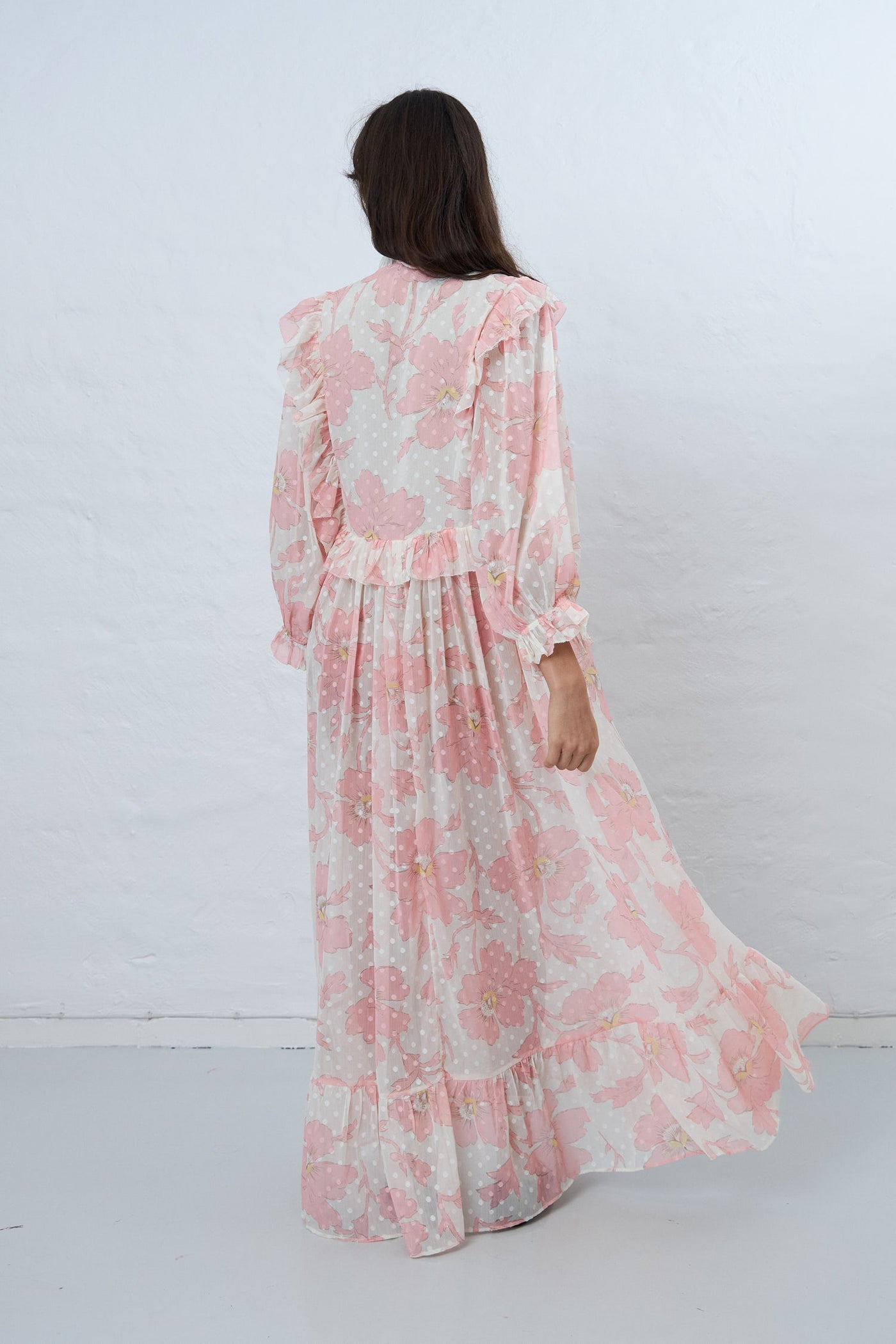 Maxi Chiffon Dress - Soft Pink
