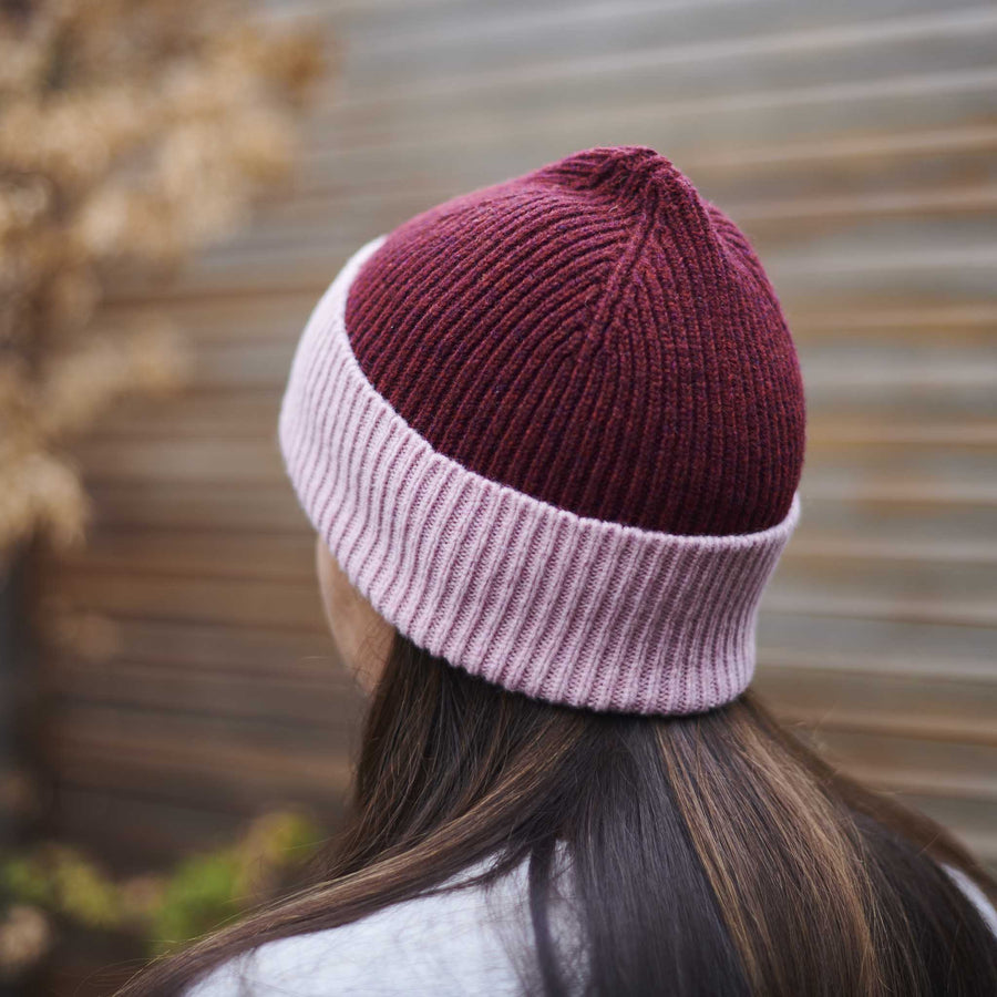 Lambswool Beanie - Red/Pink