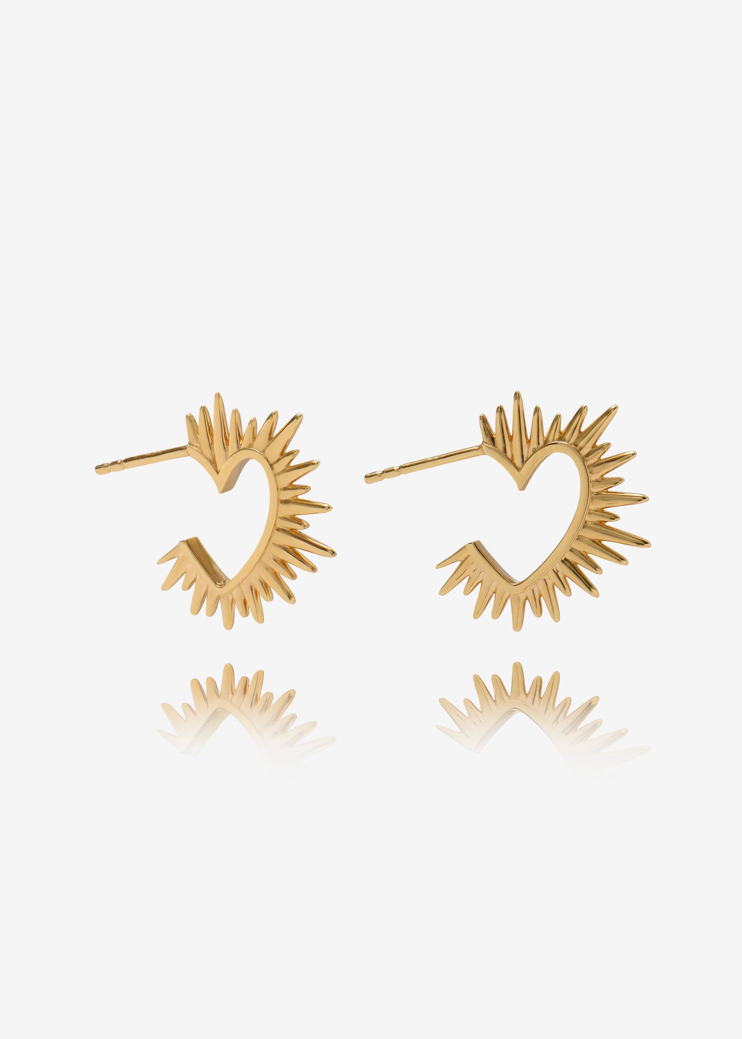 Electric Love Heart Hoop Earrings