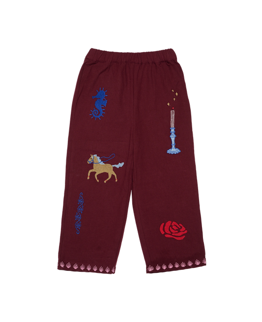 Oda Mini Pants - Burgandy