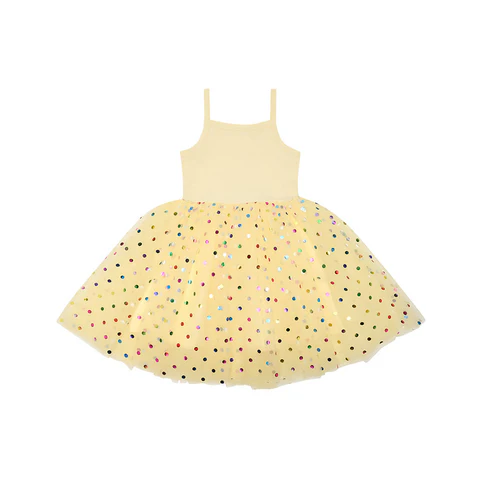 Lemon Spot Party Dress