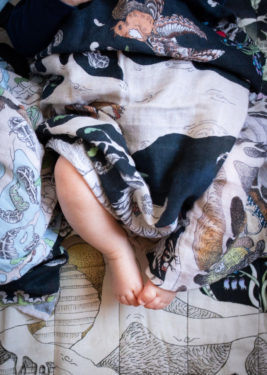 Enchanted Forest Reversible Baby Muslin