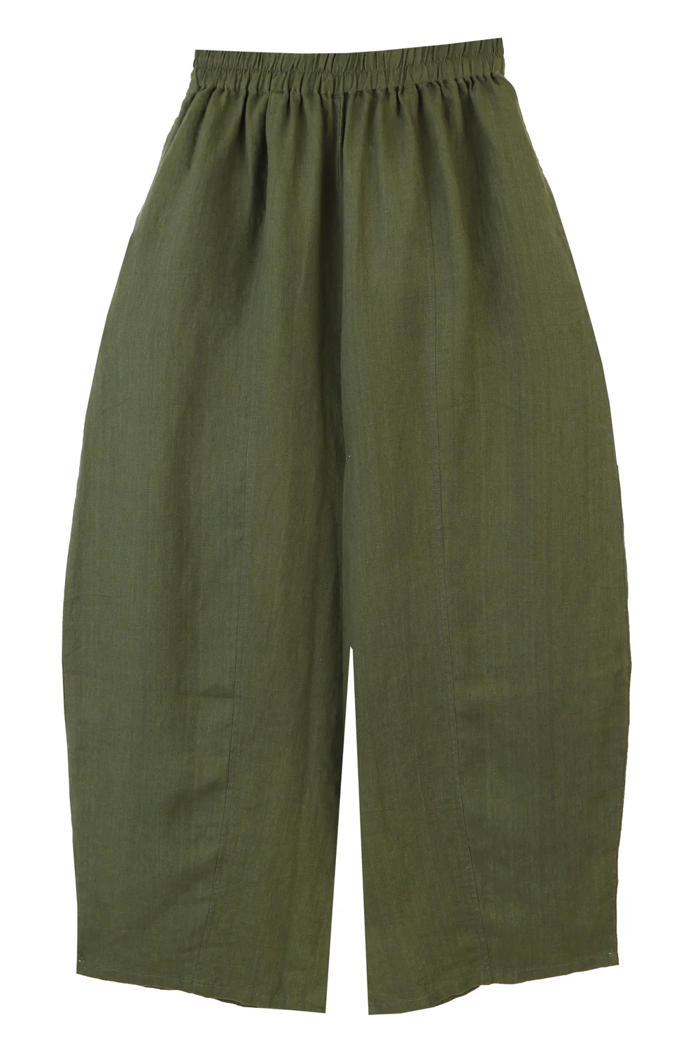 Basic Linen Trousers - Hunter Green